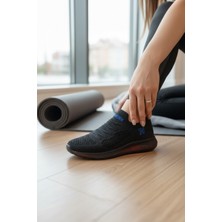 Enoch Kadın Siyah Bağcıksız Slip-On Kolay Giyim ve Nefes Alabilir Konfor Ayakkabı