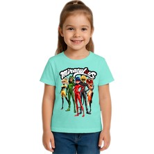 Sedirli Unisex Ladybug Baskılı Çocuk Tişört Pamuklu Penye Kumaş