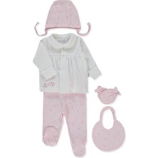 Bebetto Interlok Zıbın Set 5li (Flower Garden) Pembe