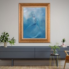 Giyense Altın Varaklı Çerçeveli Paspartulu Tablo SD1072