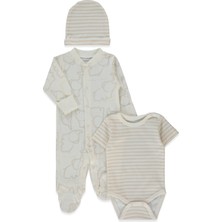 Bebetto Ribana Tulum Set 3lü (Happy Anımal) Bej