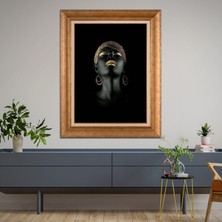 Giyense Altın Varaklı Çerçeveli Paspartulu Tablo SD797