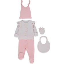 Bebetto Jakarlı Interlok Zıbın Set 5li (Loves You) Pembe
