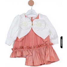 NASR GRUB Balon Kollu Bohçalı Ajurlu Fırfırlı 2li Kız Çocuk Elbise 9-24 Ay 1507