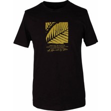 Trender 26Y595000010  Erkek T-Shirt Yaprak O Yaka Baskılı