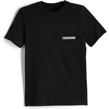 Rakerplus Siyah %100 Pamuk Unisex Kısa Kollu Çocuk Tişört