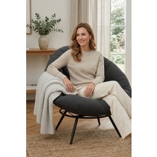 AVYNA Tekli Berjer Koltuk | Tv Izleme & Dinlenme Koltuğu | Yumuşak Minderli – Ergonomik Tasarım - Füme