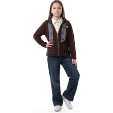 BZR Kids Kız Çocuk Fularlı 3lü Alt-Üst Takım 11-14 Yaş 25562