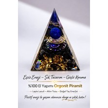 Zodyak Doğal Taş Aura Zirvesi – Lapis Lazuli Orgonit Piramit Sezgi, Koruma ve Zihinsel Netlik Için Enerji Tasarımı