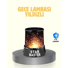 Calperia LED Renk Değiştiren Yıldız Projektör Galaxy Efektli Gece Lambası - Lisinya