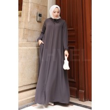 Moda Hayme A Kesim Ferace - Yarım Mevlana Model - Medine Ipeği