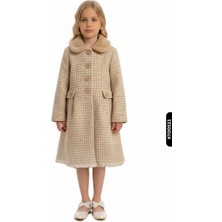 Damasqino Kız Çocuk Kaban 4-8 Yaş 1052