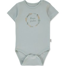 Bebetto Interlok Kısa Kollu Body Yaş (Flower Garden) Mint