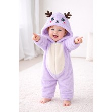 Chicsy Baby Tatlı Kapüşonlu Geyik Figürlü Peluş Bebek Tulum