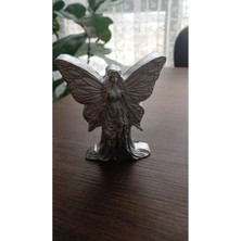 Doğal Gümüş Renkli Kanatlı Peri / Fairy Dekoratif Biblo & Obje