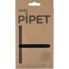 Oioi 10'lu Bitter Black Silikon Pipet Tekrar Kullanılabilir Sağlıklı Alternatif