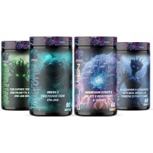 Grimlabs Grimsupps 4'lü Vitamin Seti - Magnezyum, Omega 3, Glukozamin, Tribulus