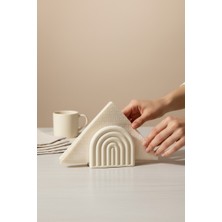 Esa Gaming Modern Peçetelik – Beyaz Yarım Gökkuşağı Tasarım, Şık ve Fonksiyonel Masa Aksesuarı