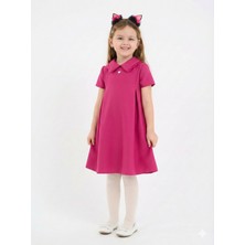 Damasqino Kız Çocuk Elbise 4-8 Yaş 9222