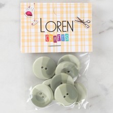 Twin Store Crafts 8'li Düğme Yeşil- 1127