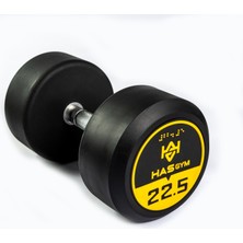 Hasgym 22,5 kg Kauçuk Kaplı Profesyonel Olimpik Dumbbell ( Dambıl )