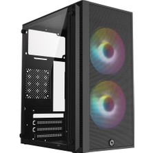 Ronanna Frisby FC-8970G Mini Tower Gaming Kasa (300W) 2 x 120MM Rainbow Fan