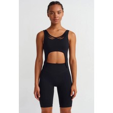 COMEUP V Bel Orta Toparlayıcı Biker Şort Siyah