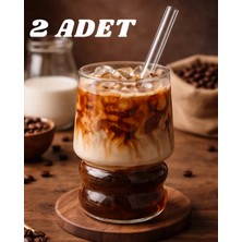 Home 2 Adet Borosilikat Cam Meşrubat Kahve Bardağı