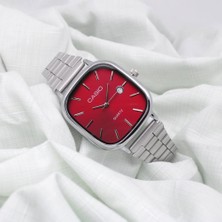Casio Vintage Erkek Saati Gümüş / Kırmızı