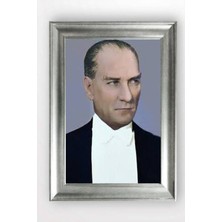 Giyense Gümüş Çerçeveli Atatürk Tablo AD49