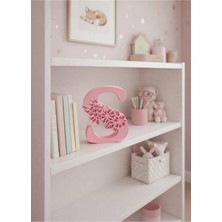 Kafs Store Bebek-Çocuk Odası Için Dekoratif Harf-Isim ve Oda Dekoru-Raf & Masa Süsü-S Harfi-15 cm