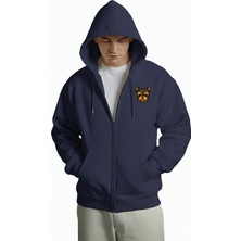 Muhtar Store Erkek Yorkshire Terrier Baskılı Oversize Fermuarlı Hoodie