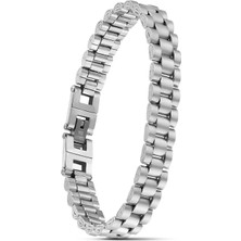 Moncuk Design Beyaz Ful Çelik Bileklik 33511G1D3M