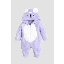 Chicsy Baby Kışlıktatlı Peluş Köpek Nakışlı Welsoft Tulum