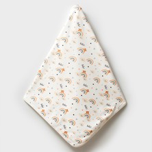 Mahfel %100 Organik Pamuklu Premium Çift Katlı Bebek Battaniyesi Gökkuşağı