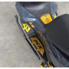 Honda Pcx 125 2025-2026 Koruma Demiri Basamak Paspas Seti Metal Modifiye Sarı Renk