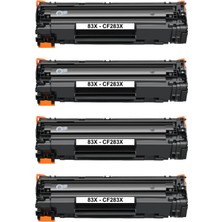 Techarbor 4 Adet Hp Laserjet Pro Mfp M201DW-M201N-M225DN-M225DW Yazıcı Uyumlu Muadil Toner CF283X