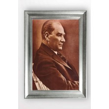 Giyense Gümüş Çerçeveli Atatürk Tablo AD245