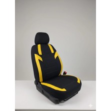 Mevas Monza Siyah Sarı Serisi Renault Megane 2 Hb Koltuk Kılıfı Tam Set