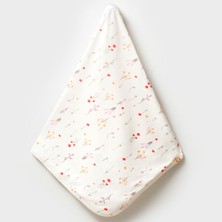 Mahfel %100 Organik Pamuklu Premium Çift Katlı Bebek Battaniyesi Dallıçiçek