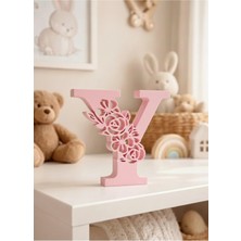Kafs Store Çiçek Desenli “y” Harfi | Çocuk Odası Dekoru | 114×14×3