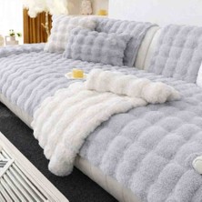 new colourse Peluş 3 Kişilik Kanepe Örtüsü 1 Adet 80X200CM Örtü