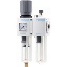 Pemaks Şartlandırıcı PS1FRL Serisi  Filtre Regülatör-Yağlayıcı G1/4" Manuel Tahliye