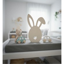 Kafs Store Dekoratif Tavşan Biblo - Çocuk ve Bebek Odası Aksesuarı (16X11 Cm)