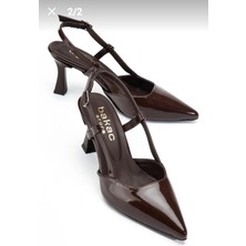 Erbilden Hoost Kahverengi Rugan Topuklu Ayakkabı