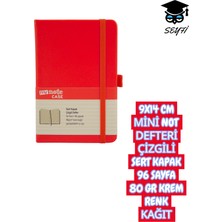 Mynote 9X14 cm Mini Not Defteri Çizgili Sert Kapak 96 Sayfa 80 gr Krem Renk Kağıt