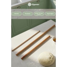 Ülgenev 3'lü Ahşap Hamur Açma ve Şekillendirme Oklava Seti 50-50-80 cm