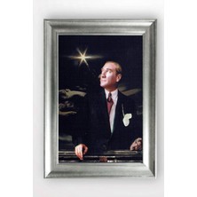 Giyense Gümüş Çerçeveli Atatürk Tablo AD543