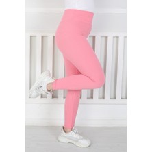 Libas Verda Dar Paça Birinci Kalite Fitilli Kumaş Pembe Kız Çocuk Günlük Tayt