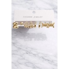 Modern Gold Renk Ear Cuff Küpe Seti – Şık ve Zarif Tasarım